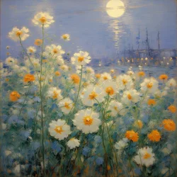 Florals 36, ca 2021 (olja på duk)