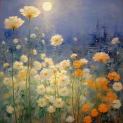 Florals 37, ca 2021 (olja på duk)