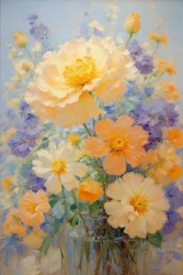 Florals 43, ca 2022 (olja på duk)