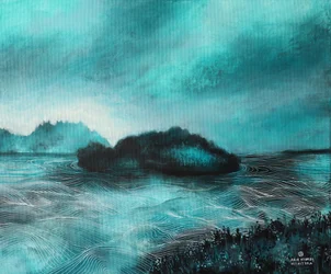 De fridfulla vattnen kring Teal Island