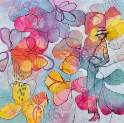 Den livfulla blommiga musan
