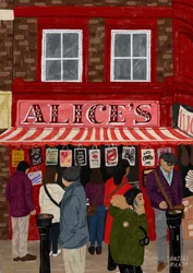 Alices butik på den livliga gatan