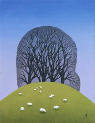 Hilltop with Sheep, 2017