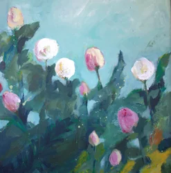 Blommande trädgårdsblommor