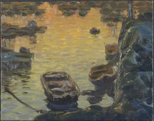 En vårnatt under fiskesäsongen. Studie från Lofoten, 1910