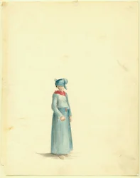Teckning av en kreolsk kvinna av Anna Maria Von Phul