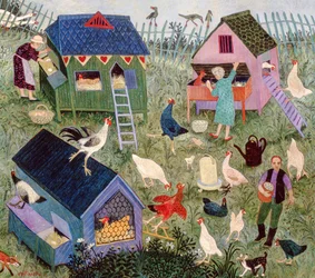 Uppsamling av ägg, 2003 (akryl)