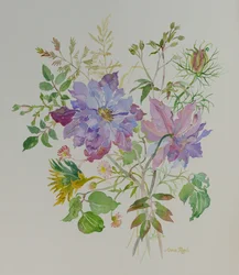 Stilleben blommor, 2021 (målning)