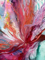 Livfull abstrakt blomning