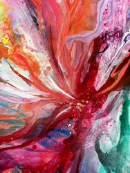 Livfull abstrakt blomning