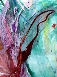 Ett livfullt blomsterflöde