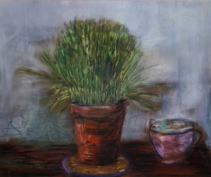 Catmint (pastell på papper)