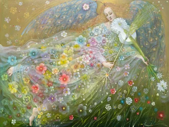 Angel of the Wheat, 2018 (olja på belgiskt linne)