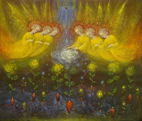 Heavenly Garden, 2020 (olja på belgiskt linne)