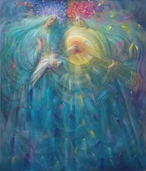 Laudabo te Domine in aeternum, 2012 (olja på belgiskt linne)