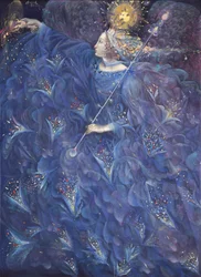 The Angel of Power, 2010 (olja och bladguld på belgiskt linne)