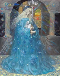 The Angel of Truth, 2009 (olja och bladguld på belgiskt linne)