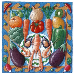 Langoustine, 2000 (gouache)