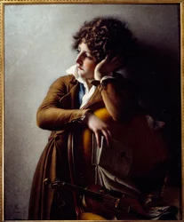 Porträtt av den unge Romainville Trioson, son till Dr. Benoit Francois Trioson. Målning av Anne Louis Girodet de Roucy-Trioson (Anne-Louis Girodet de Roucy Trioson