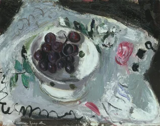 Dish of Grapes, ca 1957 (olja ombord)