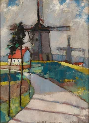 Väderkvarnar vid Pas De Calais (olja ombord)