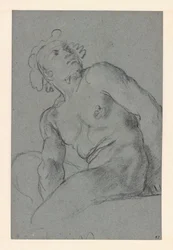 Carracci - Sittande naken man, I 183 (PK)