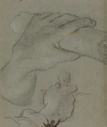 Carracci - v-studie för Johannes E:s händer, RCIN 902115