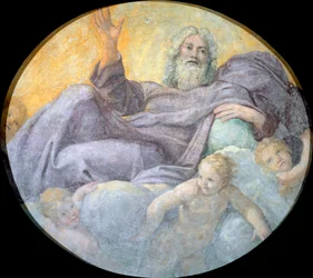 Le pere eternel (Den evige fadern) - Peinture de Annibale Carracci (Carrache)