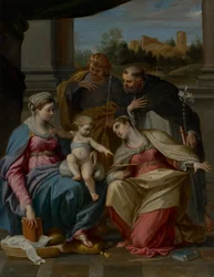 Madonnan med barnet och de heliga Lucia, Dominicus och Ludvig av Frankrike