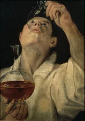 Porträtt av en man som dricker, c.1581-4
