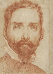 Porträtt av lutspelaren Giulio Mascheroni