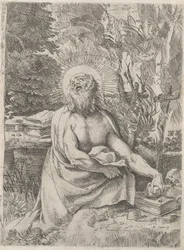 Saint Hieronymus i vildmarken, ca. 1591.
