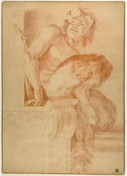 Sittande Satyr