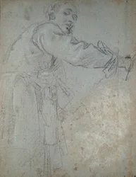 Studie av en draperad mansfigur, 1580-1609