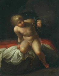 The Infant Hercules (olja på koppar)