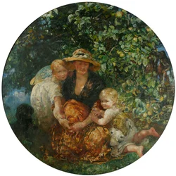 Mrs A Scott-Elliot och barn
