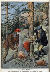 En flicka bunden och brulee i en by på Korsika - "" The Petity Journal", 1 maj