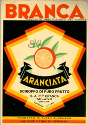 Annons för Branca apelsindrink