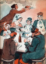 Anonym illustration till "Les deux Nigauds" skriven av grevinnan av Segur, 1900-talet (tryck)