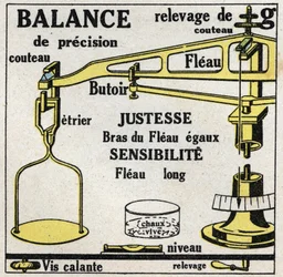 Balans av fasta ämnen: våg. Anonym illustration av 1925. Privat samling.