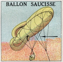 Ballonger: ballongkorv. Anonym illustration av 1925. Privat samling.
