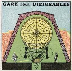 Ballonger: station för luftskepp. Anonym illustration av 1925. Privat samling.