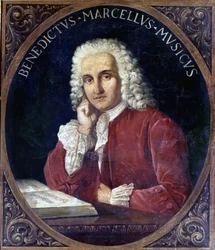 Benedetto Marcello (1686-1739) anonym målning av italiensk kompositör från 1700-talet. Venedig