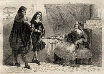 Kardinal Mazarin och Jean-Baptiste Colbert, franska statsmän
