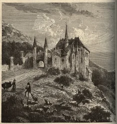 Chateau du Montet - Vandoeuvre-les-Nancy - Lorraine - gravyr i "" PATRIE" - PECTUREQUIREQUE BESKRIVNING AV FRANKRIKE I 6 VOLYER AV LUCIEN HUARD - slutet av 1800-talet