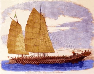 Kinesiskt piratskräp från Kanton, tidigt 1800-tal.