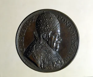 Klemens X (1590 - 1676). Bronsmedalj. , Milano