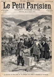Pyrenéernas sed: fredseden avlagd av delegaerna i Baretous och Roncals dalar. En av tidningen "" Le Petite Parisien"" den 23/07/1893.