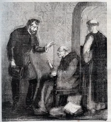 Diogo Inácio de Pina Manique (1733-1805), portugisisk ämbetsman. Han angriper portugisiskt frimureri. Gravyr från 1879 i „Histoire des sociétés secrètes, politiques et religieuses“ av Pierre Zaccone (1817-1895).