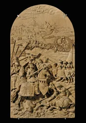 Åtta snidade reliefer, körsbär ... (relief)
